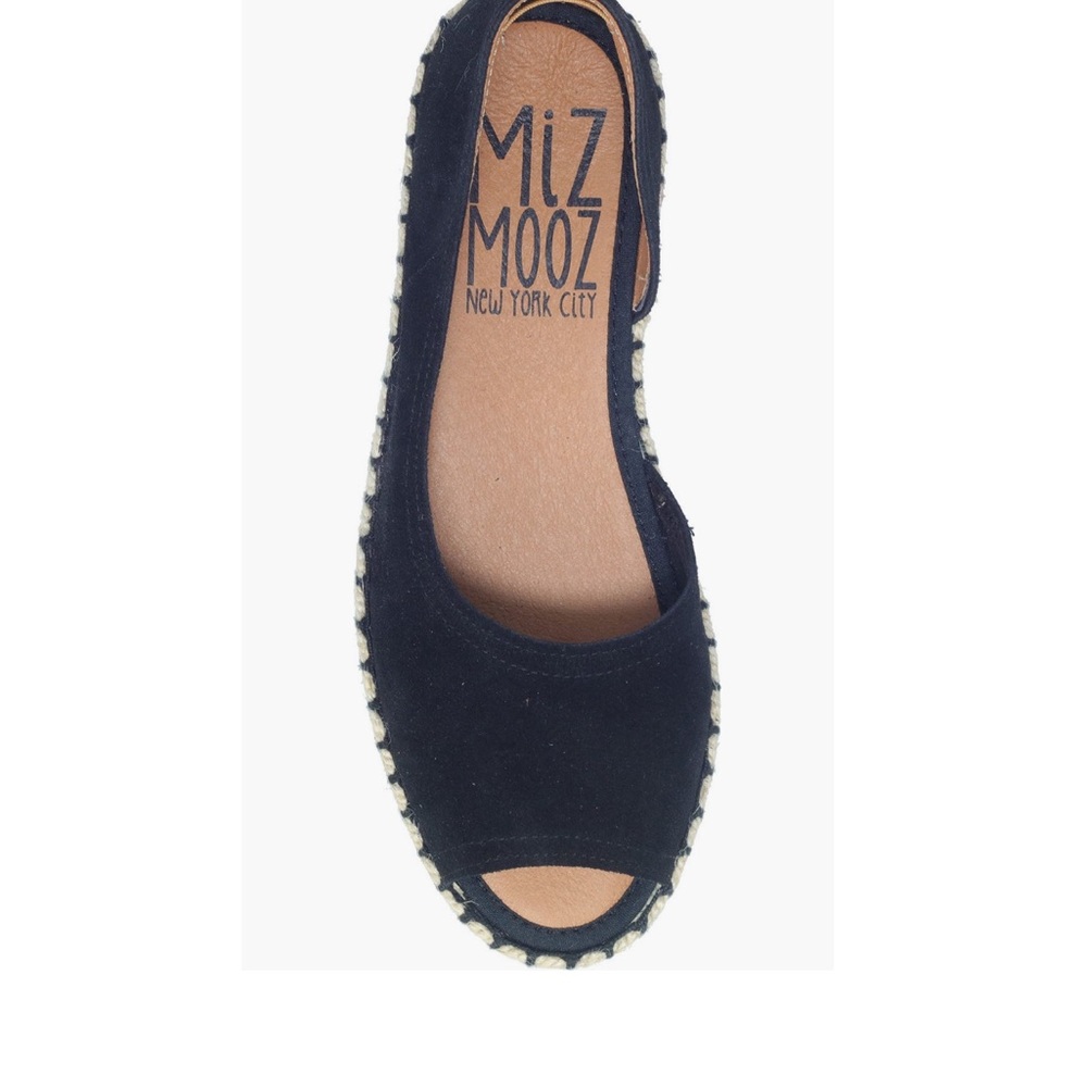 *NEW* Miz Mooz Suede Peep Toe Espadrille Flats Size 41/9.5-10 A38 - Picture 3 of 10